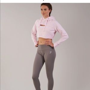 Gymshark cropped raw edge hoodie
